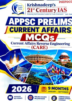 Krishnadeep’s 21st Century IAS APPSC Prelims Current Affairs MCQs – CARE 2026 (January–September, 9 Months)