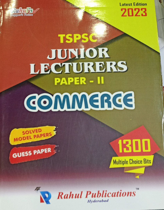 TSPSC Junior Lecturers Paper 2 Commerce